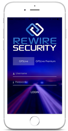 Rewire Security APP Login Screen