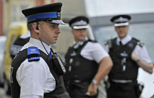 Police Officer Wearing a Body-Worn Camera