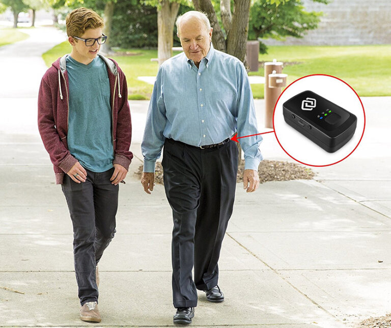 Elderly Person Carrying a Personal Tracking Device