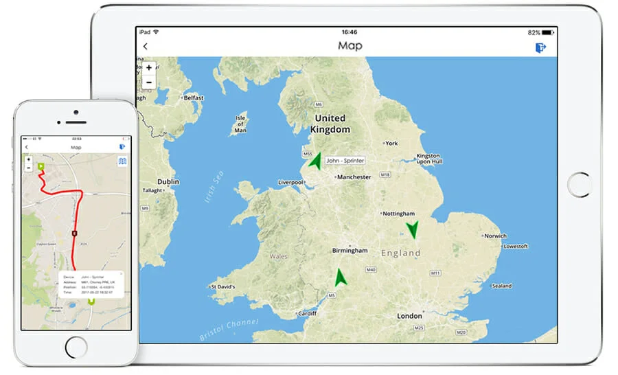 GPSLive Fleet Tracking App on Mobile Devices