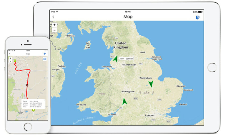 GPSLive Fleet Tracking App on Mobile Devices