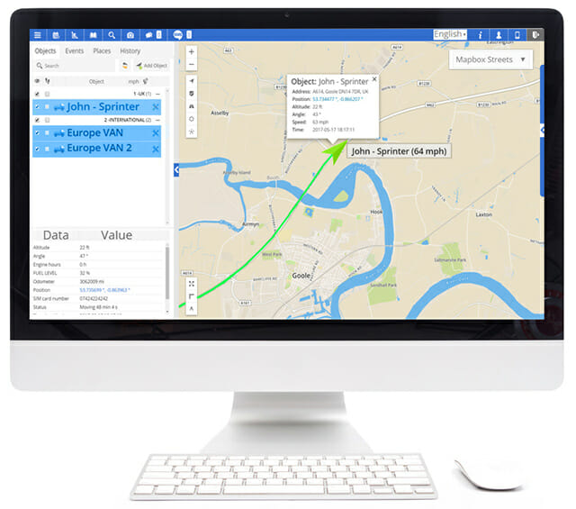 GPSLive Software Website on Mac
