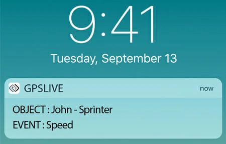 GPSLive Smartphone Notification