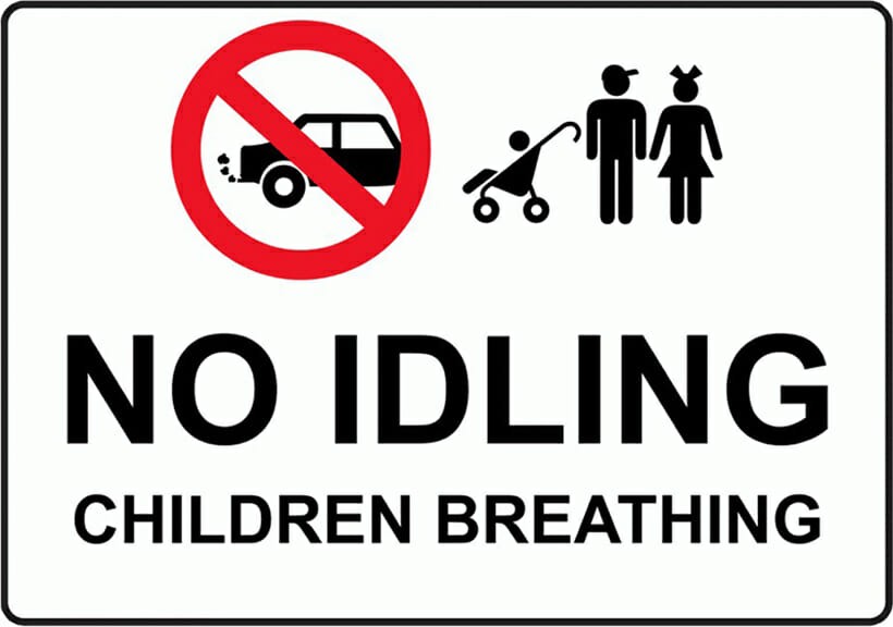 Idling Warning Sign