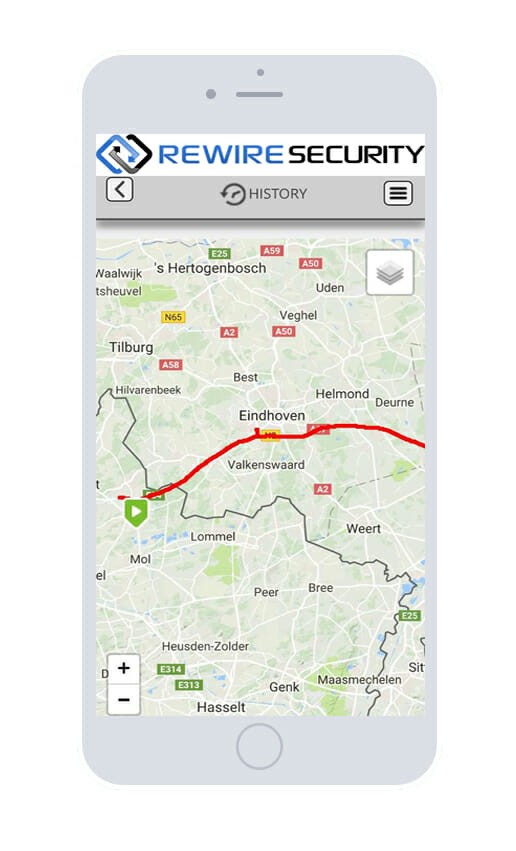 Checking Route History via Smartphone APP