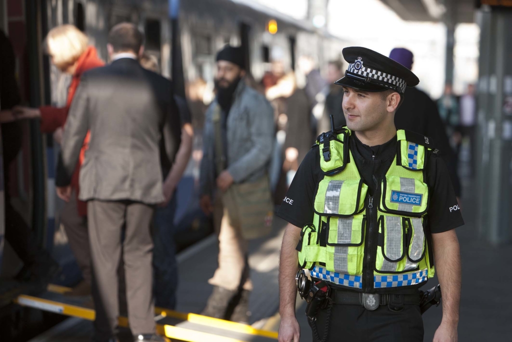 Police Officer with a Body-Worn Camera