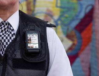 Security Officer With a Body-Worn Camera