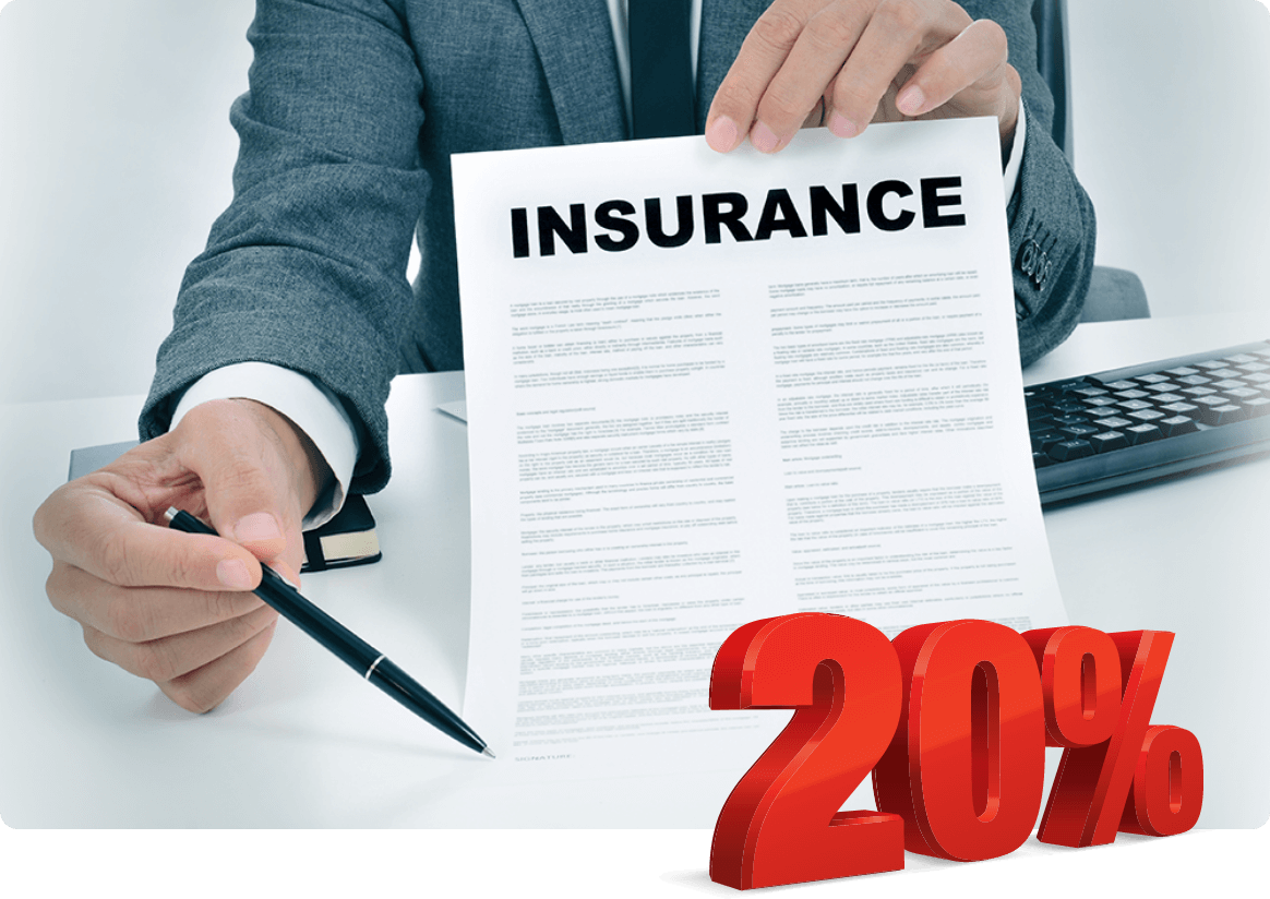 Insurance Premium Discount, up to 20%