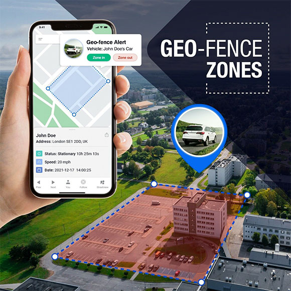 104-Pro 4G Magnetic GPS Tracker Geo Fence Zones